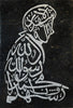 Figuras de oração islâmicas artes em mosaico