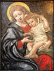 Mosaico de mármore Jesus e Virgem Maria