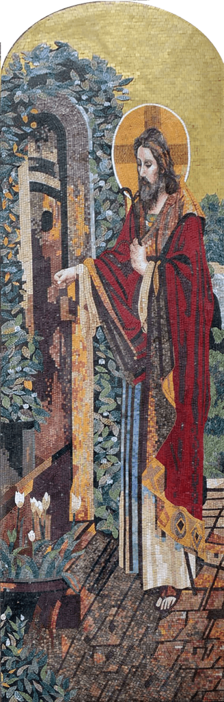 Retrato de mosaico celestial de Jesucristo