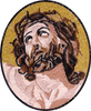 Médaillon de mosaïque de Jésus-Christ