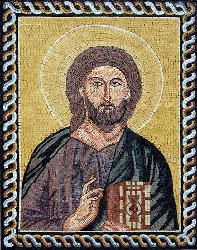 Jesus Icon Mosaic Art