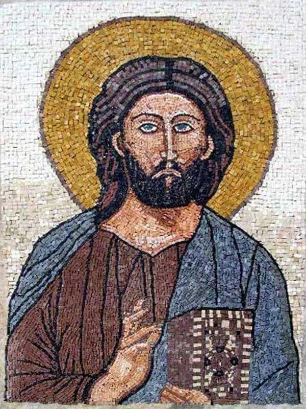 Jesus mármore mosaico