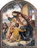 Jesus Pregando Amor às Crianças Arte em Mosaico