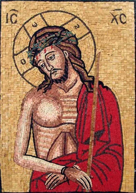 Jesús Túnica Roja Mosaico