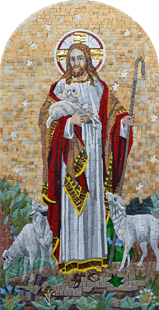 Gesù il pastore - Mosaici personalizzati