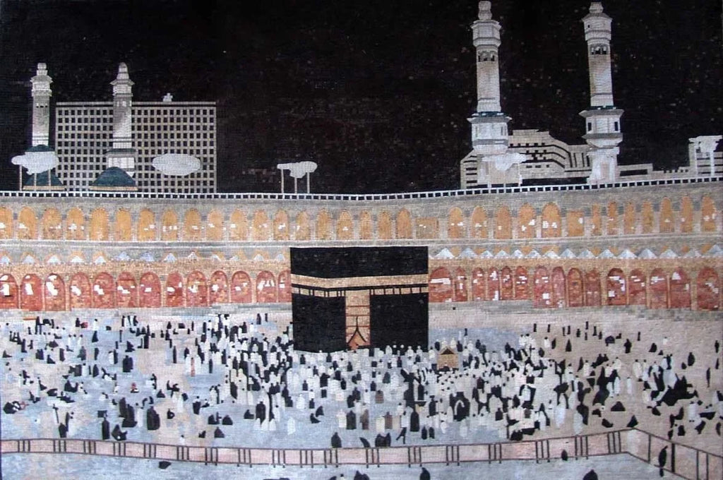 Mosaico religioso islamico della Mecca