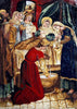 Reprodução de ícone de cena cristã em mosaico