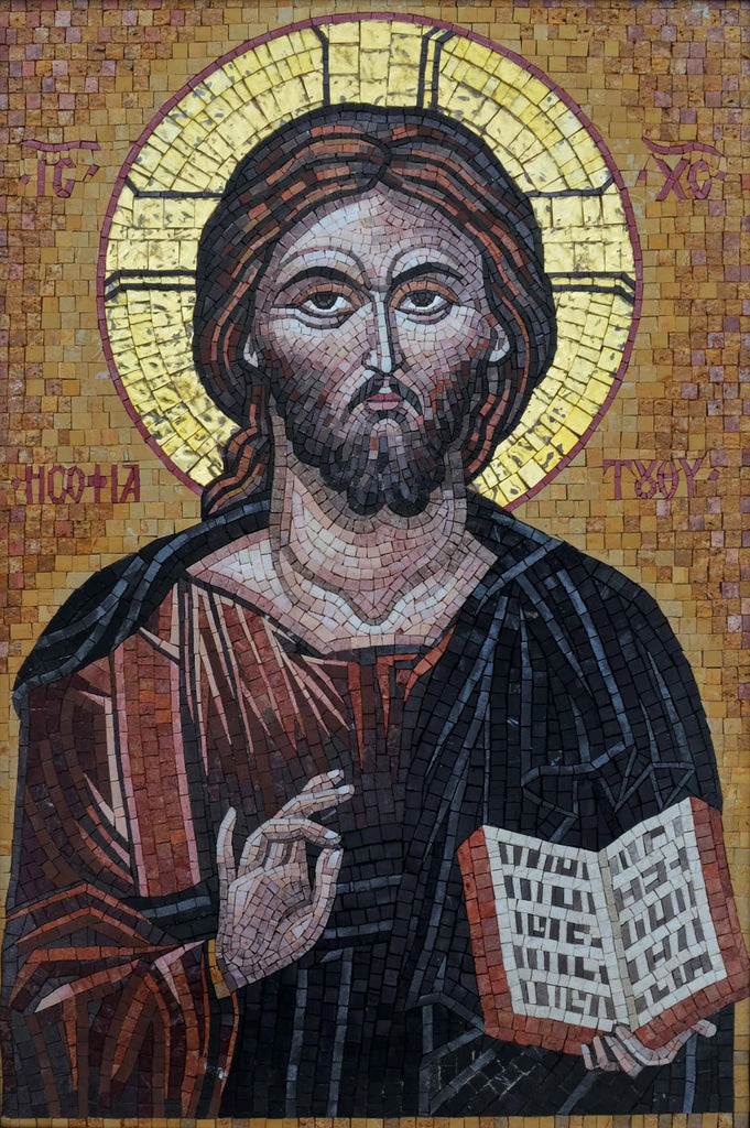 Icône mosaïque : Jésus Messie