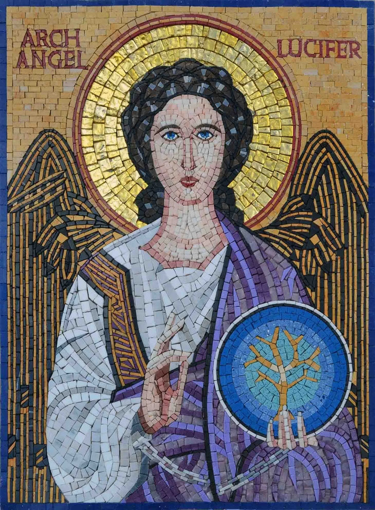 Icona del mosaico - Lucifero l'angelo caduto