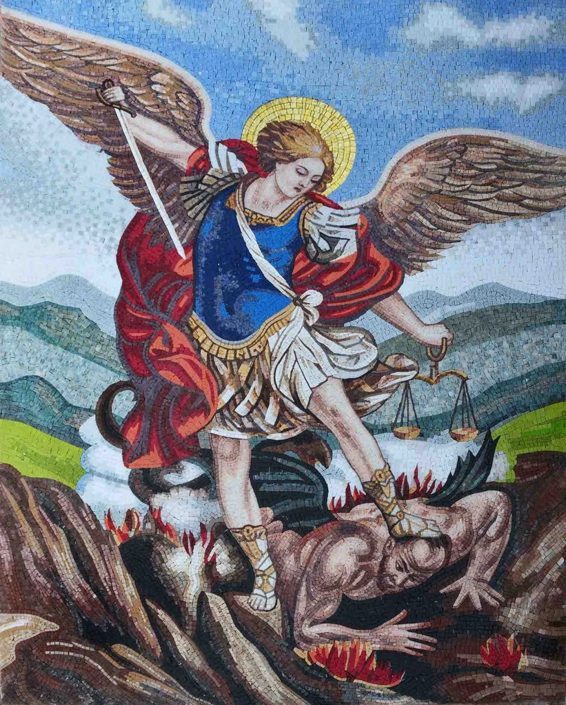 Icono de mosaico - San Miguel Arcángel