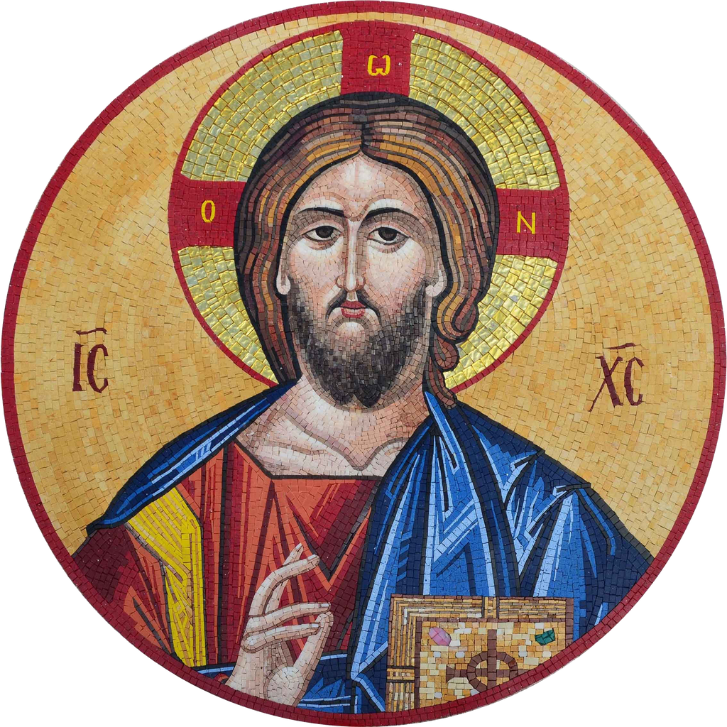 Medalhão Mosaico - O Retrato de Cristo