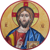 Médaillon Mosaïque - Le Portrait Du Christ