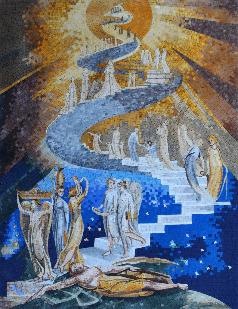 Reprodução em mosaico - Escada de Jacob