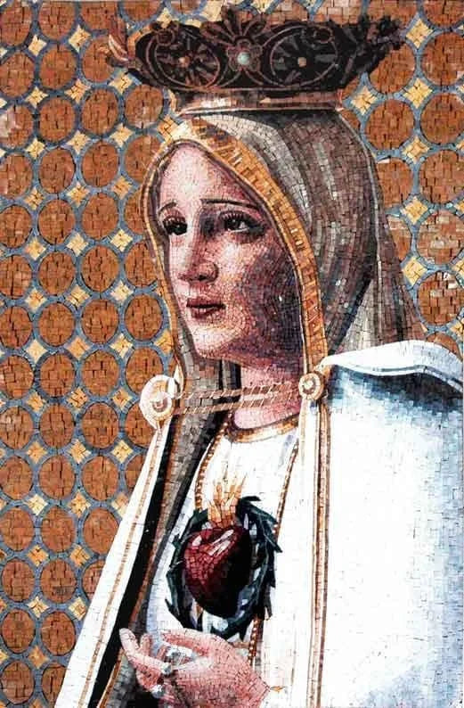 Madre María la madre de Jesús Mural Mosaico