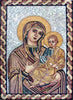 Icono de mosaico de la madre del amor