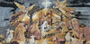 Natividade de Jesus Cristo em mosaico de mármore