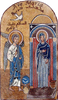 Peinture murale en mosaïque religieuse
