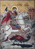 Религиозная мозаика - Святой Георгий и дракон