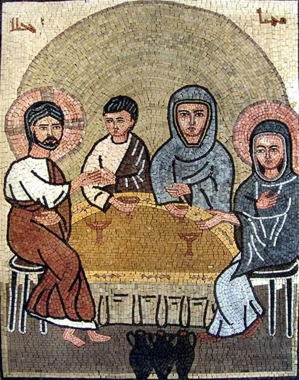 Mural Mosaico Cena Religiosa