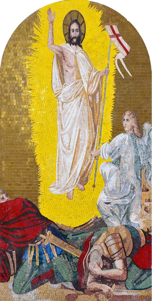Icono de mosaico de la resurrección de Jesús