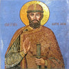 Mosaico de mármol religioso santo ruso