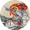 Marmo del mosaico dell'icona di Saint Georges