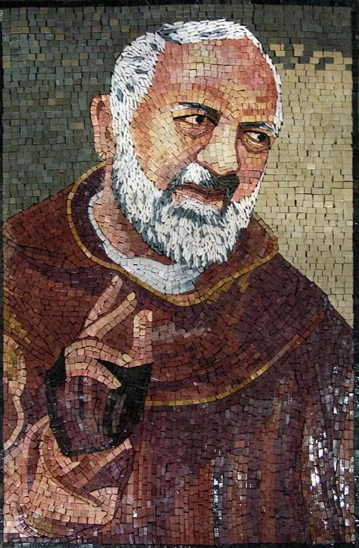Saint Padre Pio Mosaic Art