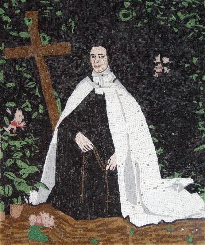 Mosaico del icono de Santa Teresa