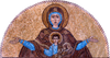 Mosaïque d'icônes de Marie semi-circulaire