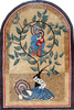 Mosaïque spirituelle de l'arbre de vie mosaïque voûtée