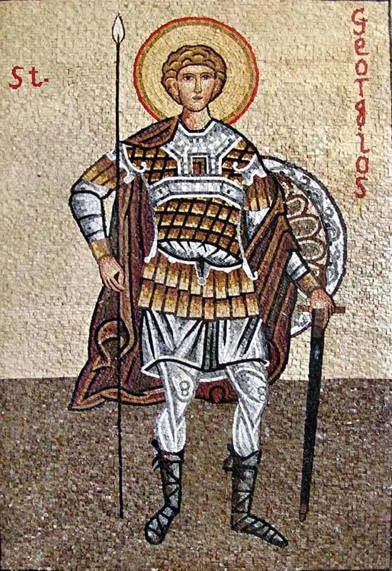 Mosaico de São Jorge - Arte em mosaico de pedra | mosaico