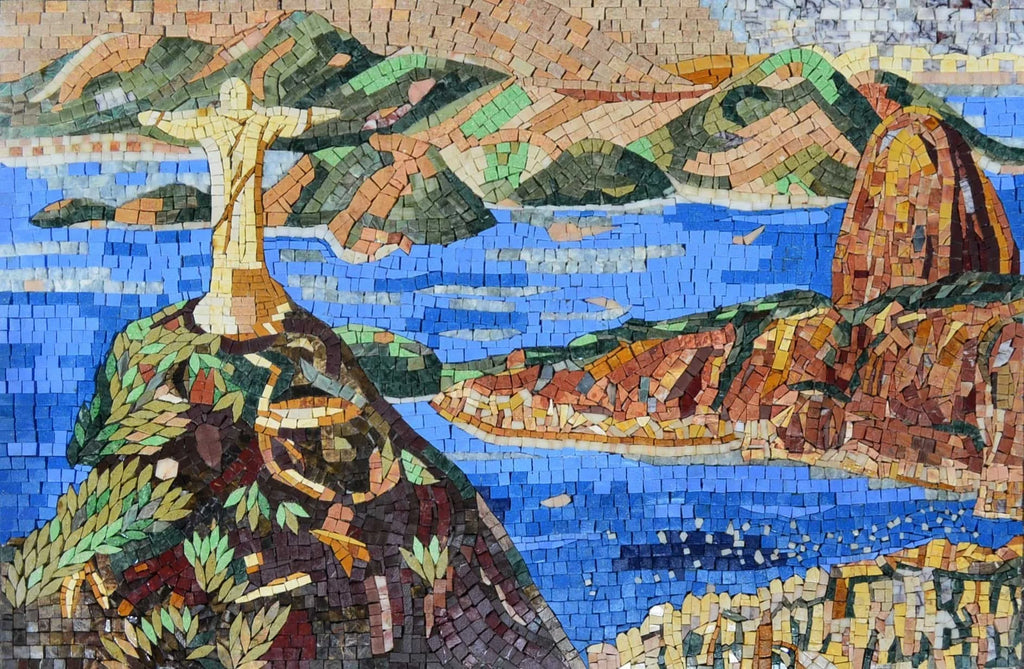 Arte del mosaico in pietra - Cristo Redentore