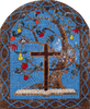 Croce Santa a forma di arco e albero della vita