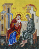 Sagrada Família em mármore religioso e mosaico de vidro