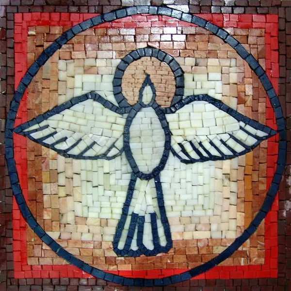 Holy Spirit Stone Art - Marble Mosaic The Accent Handcrafted Luxury Faith - Mesh Backing