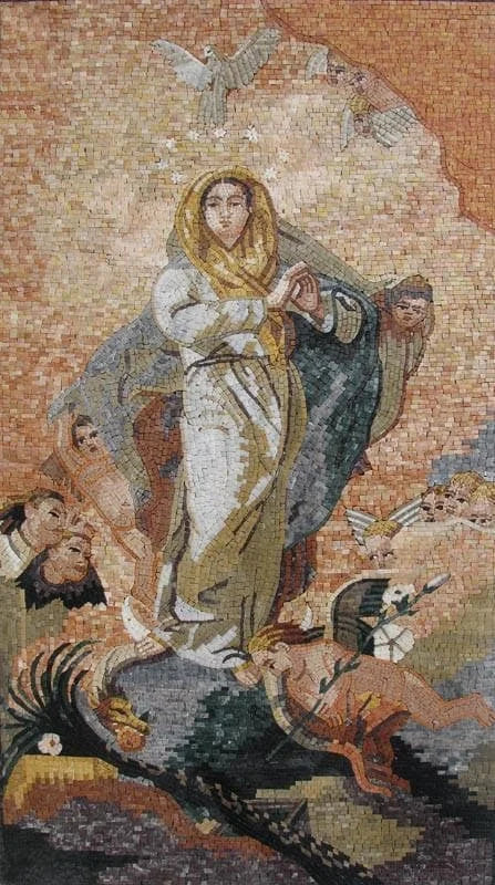 Mosaico de la Virgen María