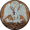 Símbolo de mosaico cristiano pelícano