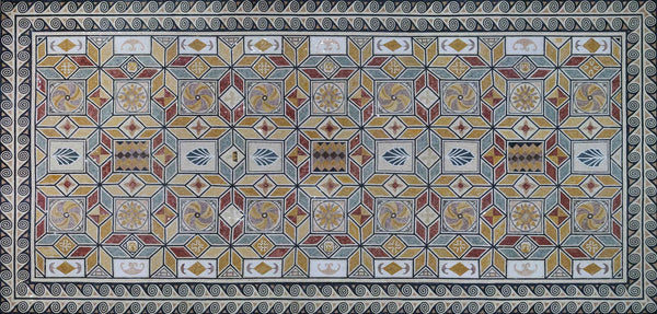 Ancient Mosaic - Greek Borders & Geometric Shapes - Mesh Backing