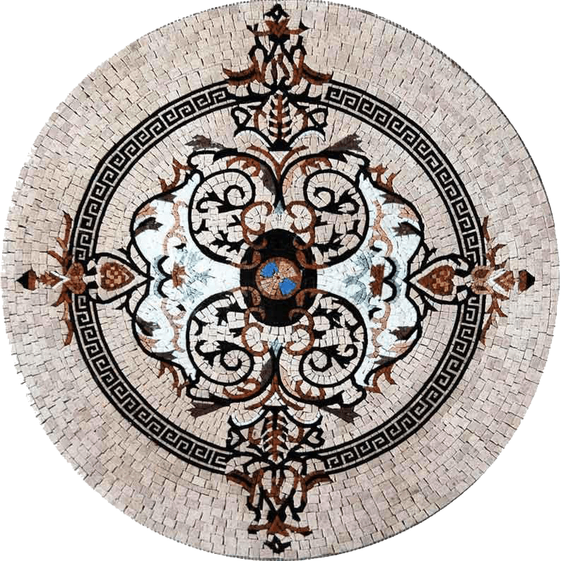 Rondure Botânico Bege - Vivica Mosaic