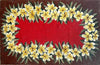 Tapete de mosaico floral colorido