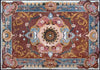 Mosaico colorido de la alfombra