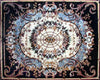 Mosaico de piso geométrico floral