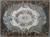 Mosaico de piso geométrico floral