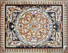 Mosaico de mármol floral