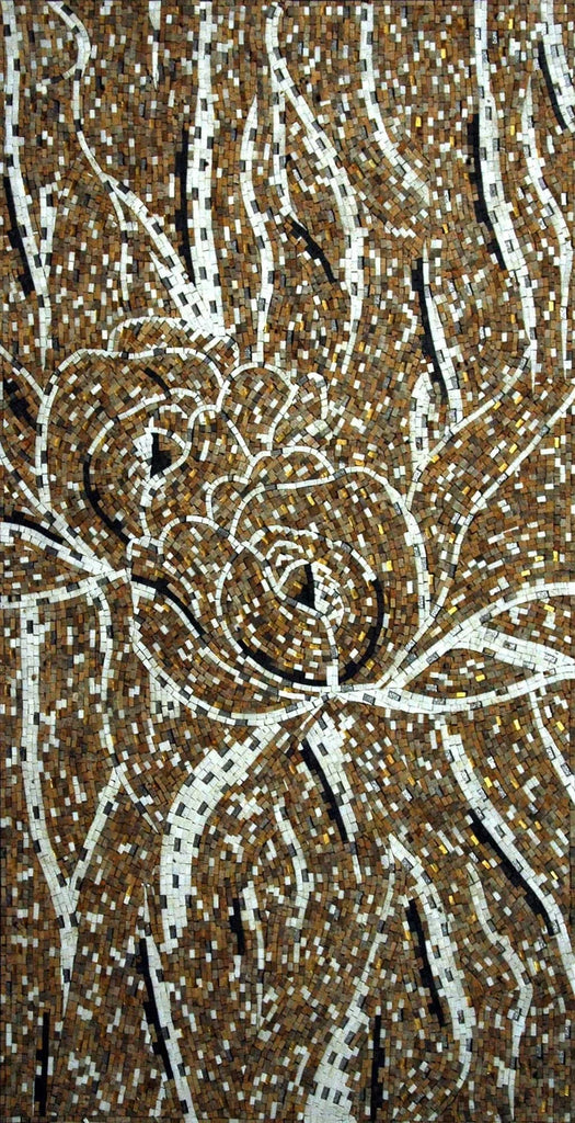 Mosaico floral hecho a mano