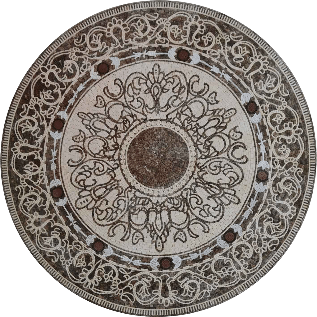 Medallón Tema Floral - Mosaico Nasira