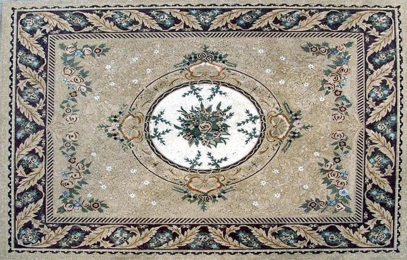 Mosaico de tapete de flores