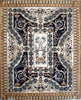 Piso de mosaico de alfombra de piedra de flores