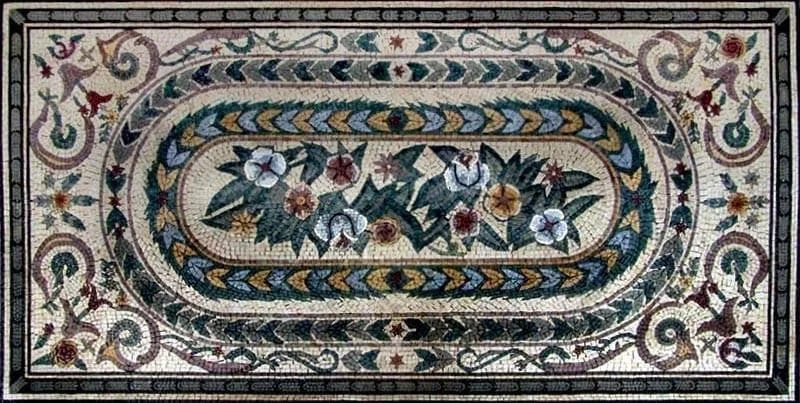 Flowers Mosaic Rug