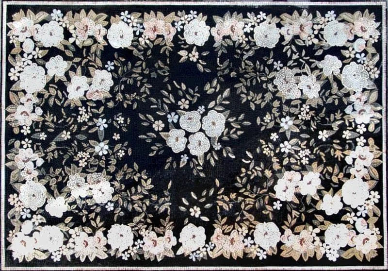 Mosaico del pavimento del tappeto dei fiori